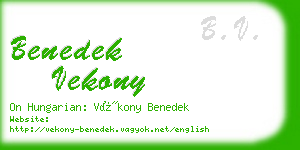 benedek vekony business card